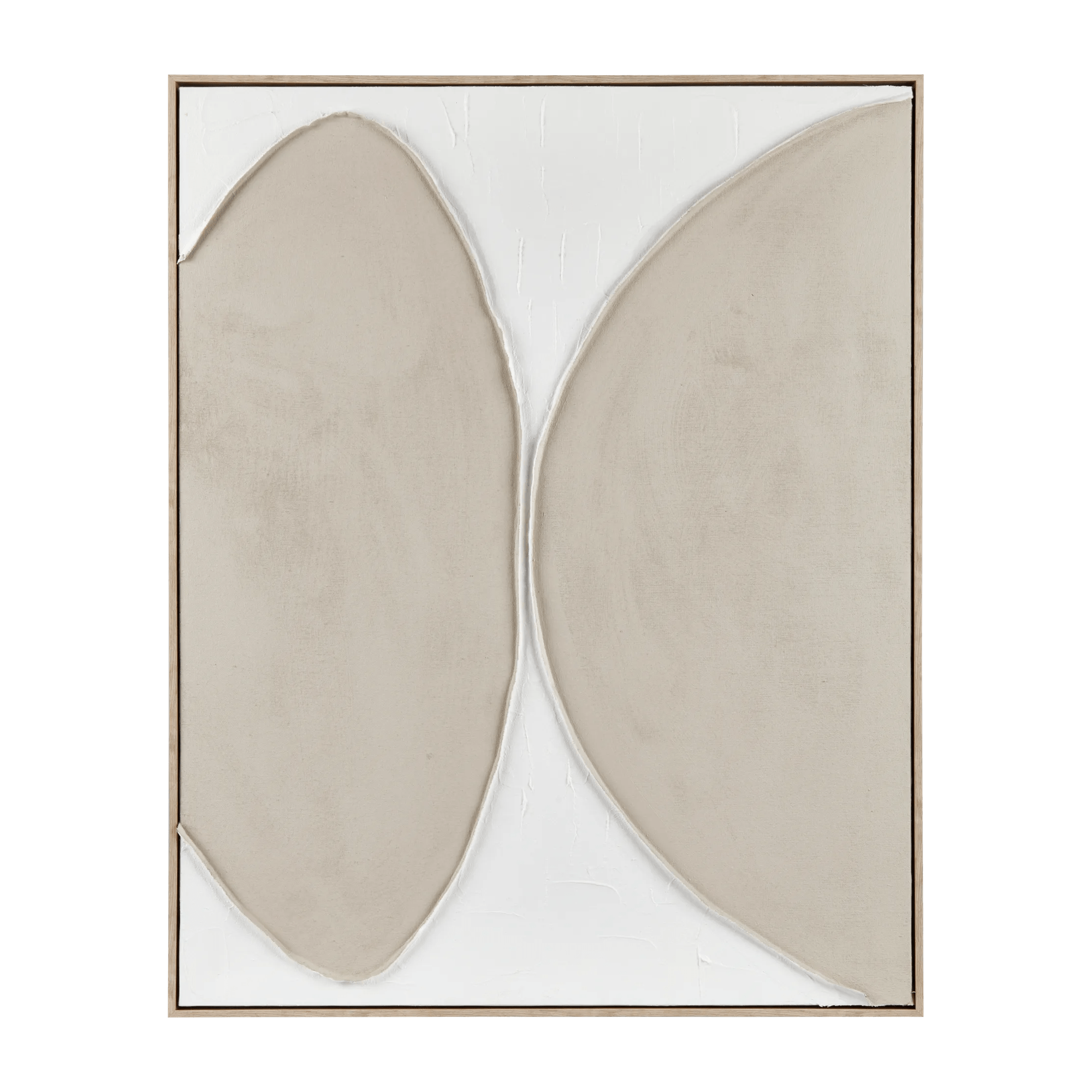 Textured Half Ovals Framed Art