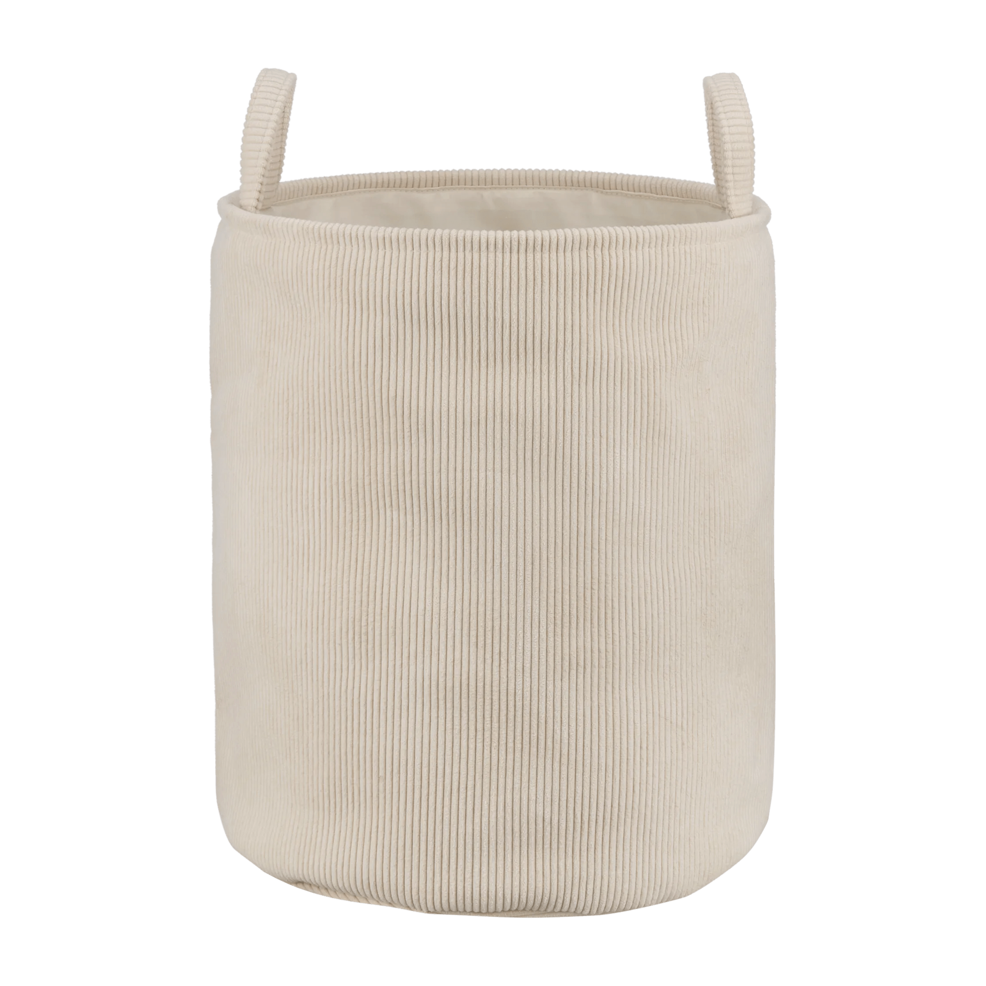Panier à linge en velours côtelé Beige