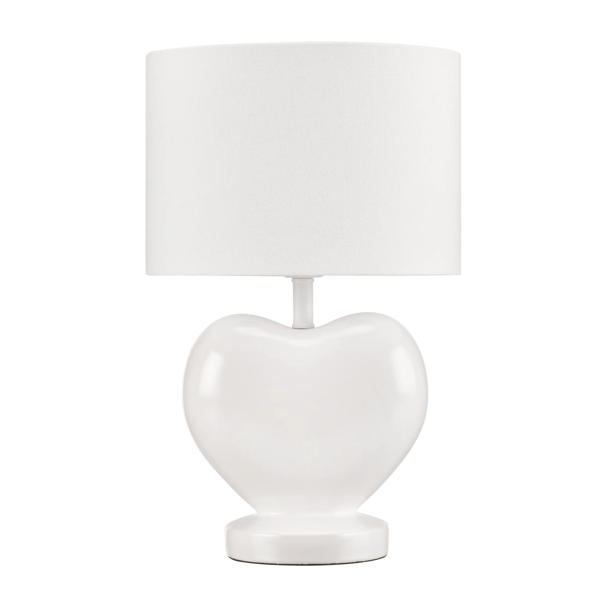 White Heart Shaped Table Lamp