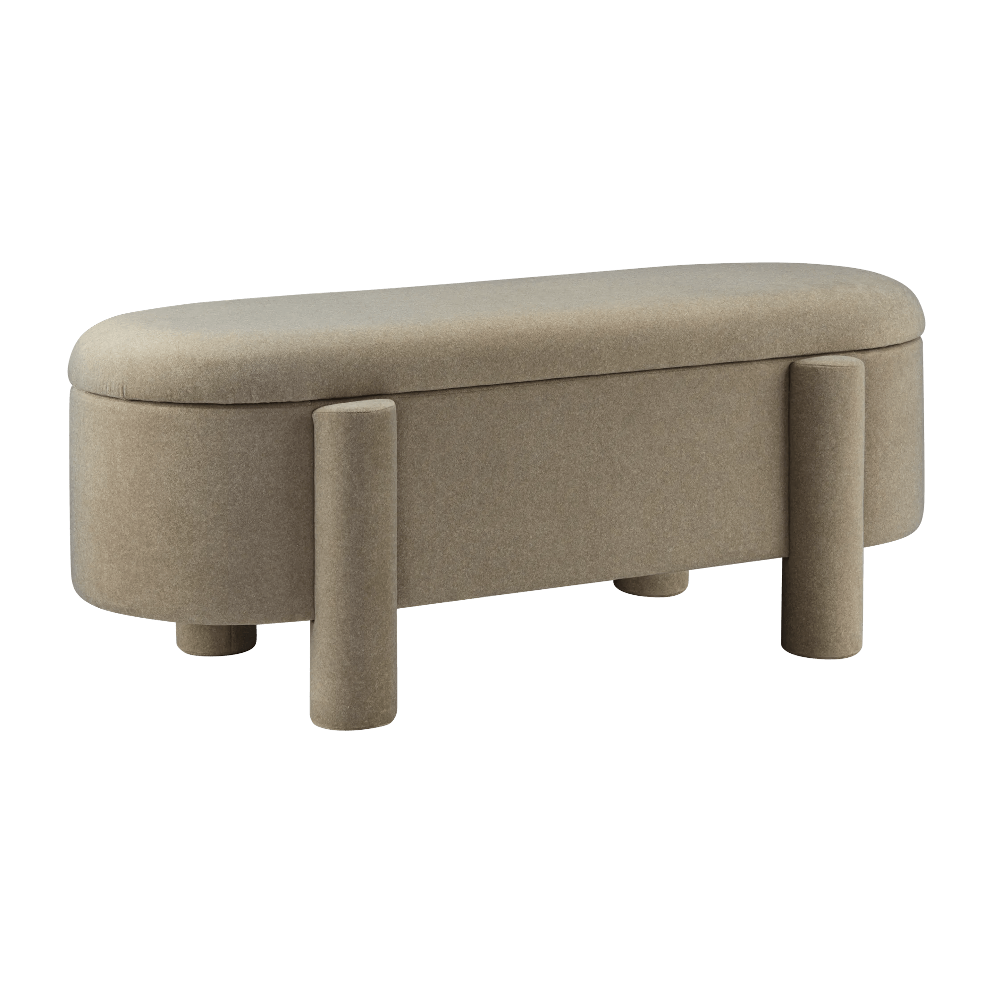 Fabric Ottoman with Storage