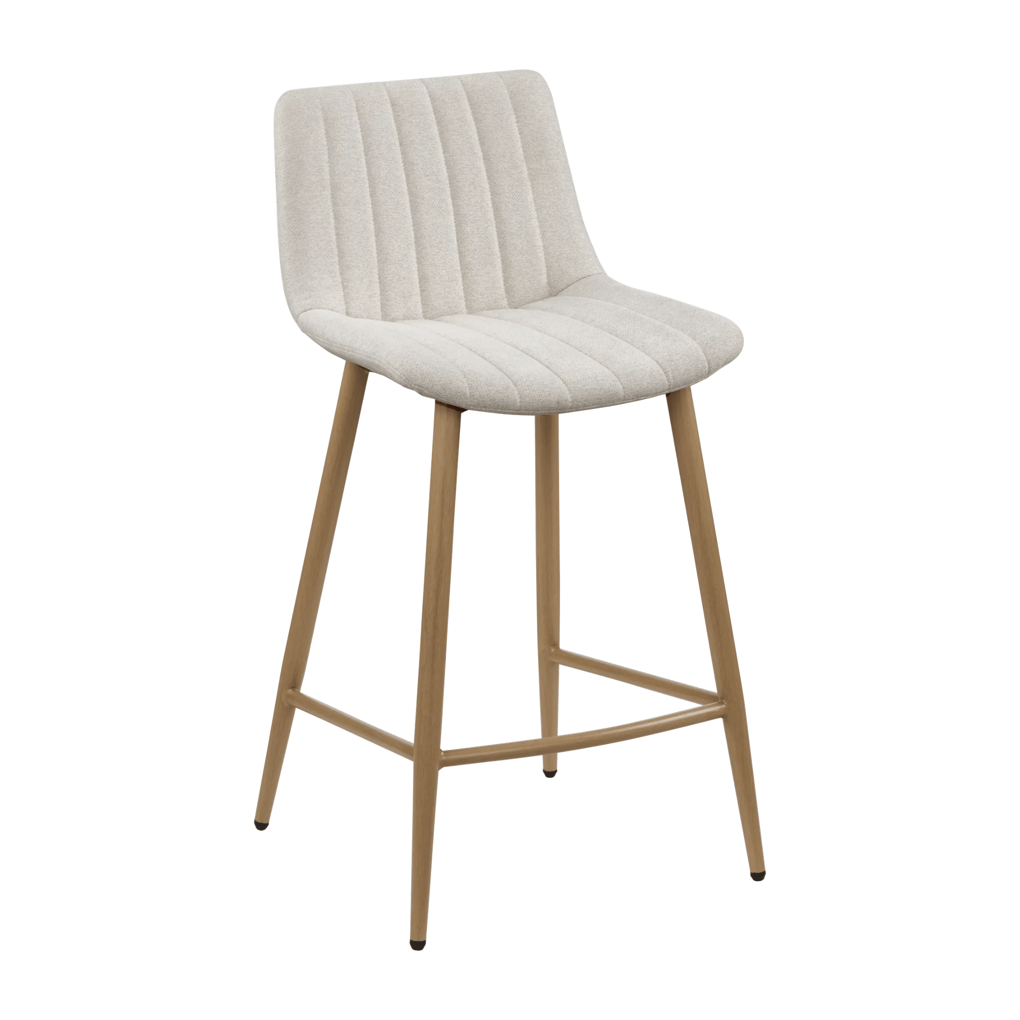 Chita Fabric and Metal Bar Stool