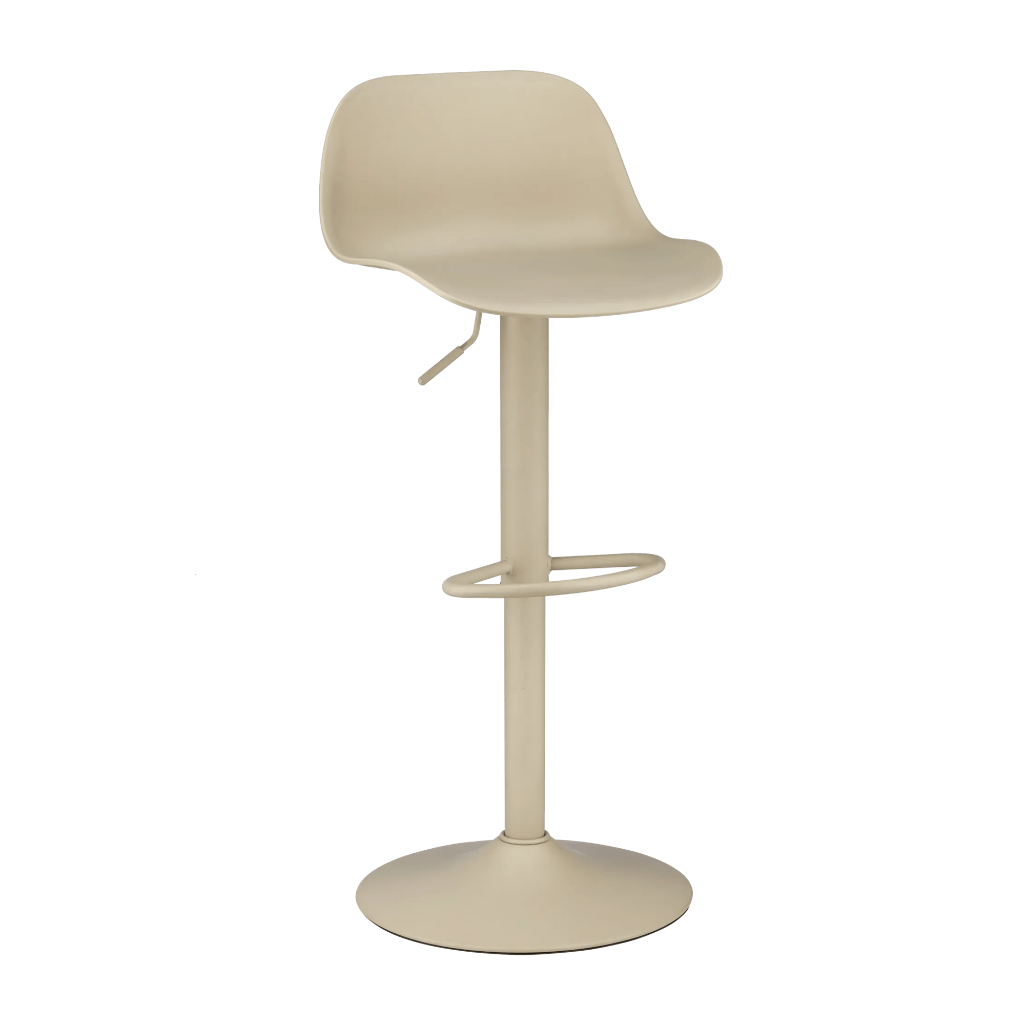 Tabouret en métal et en plastique Beige