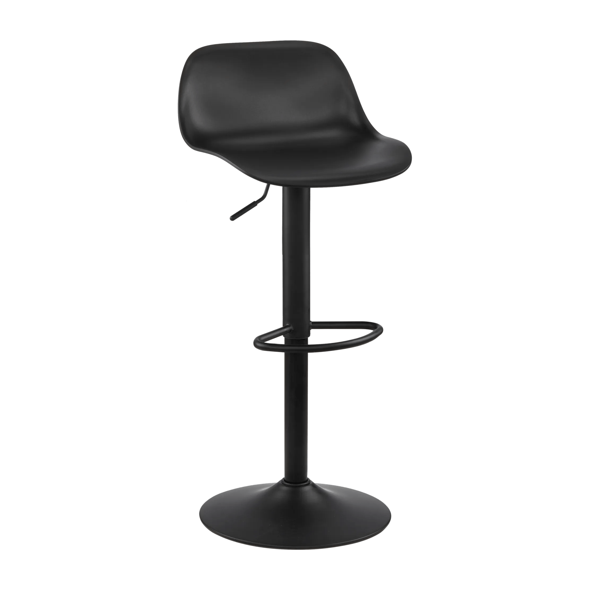 Black Metal & Plastic Bar Stool