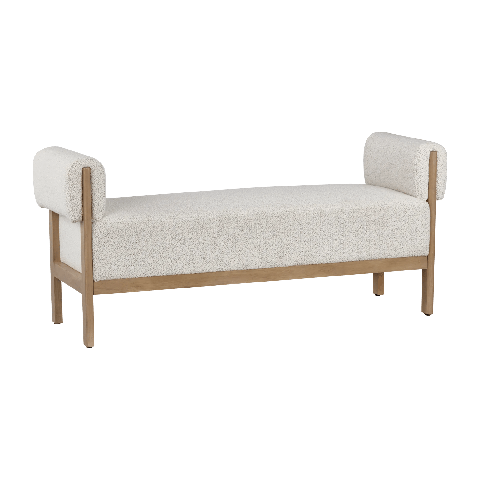 Banc en tissu et en bois