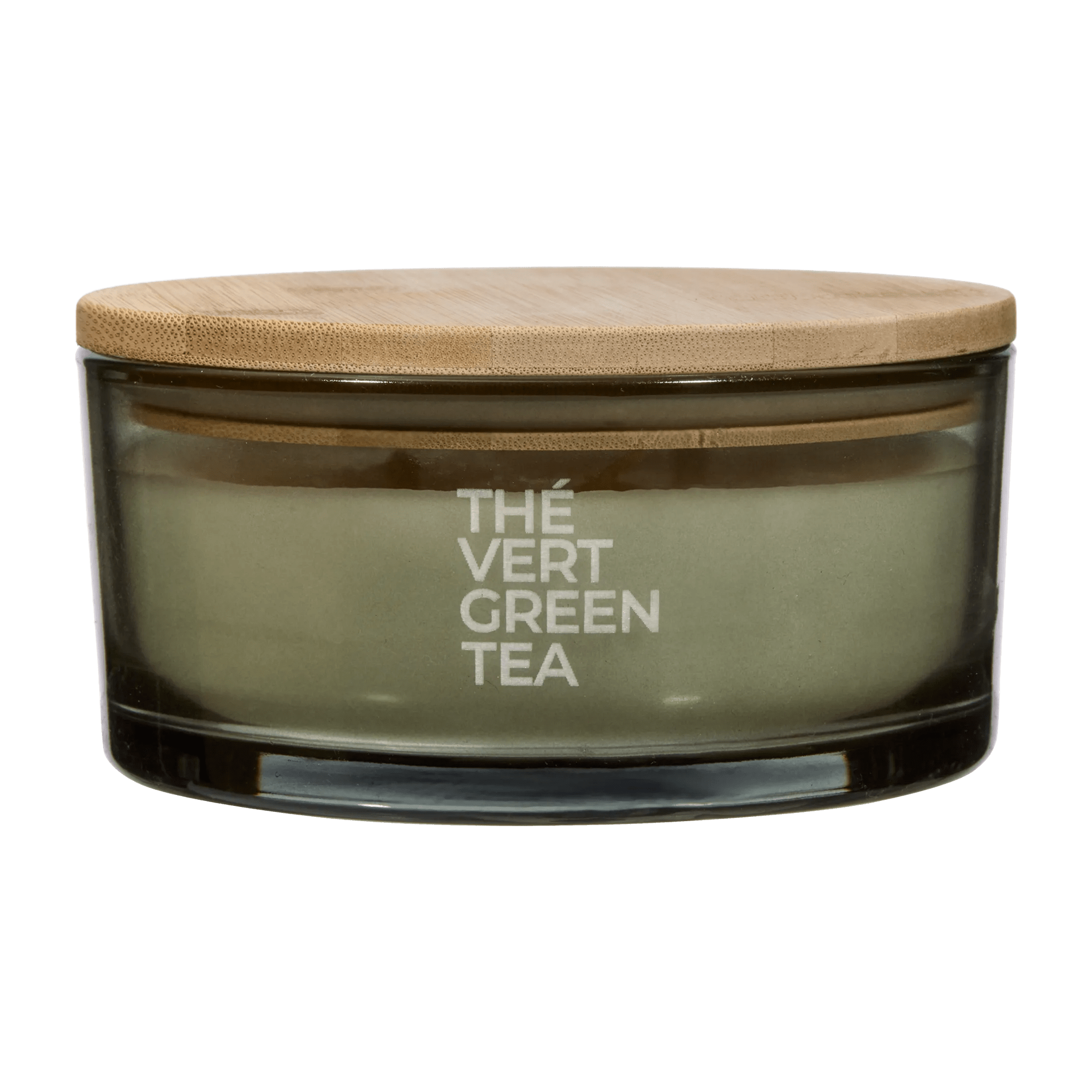 Green Tea Candle with Wooden Lid