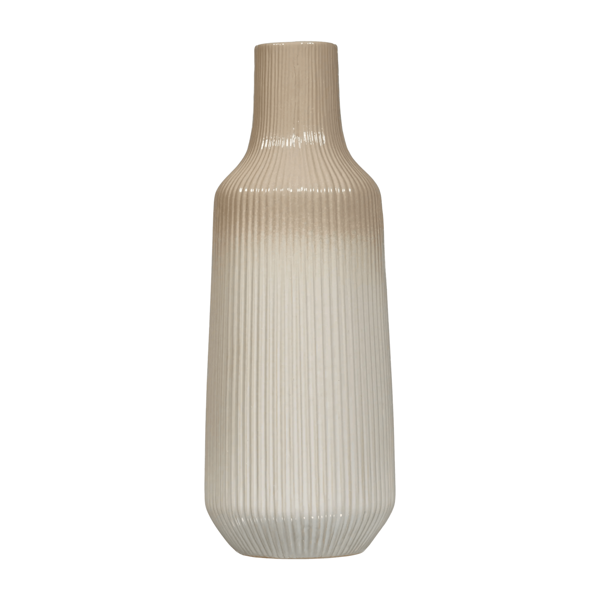 Ribbed 2-Tone Vase