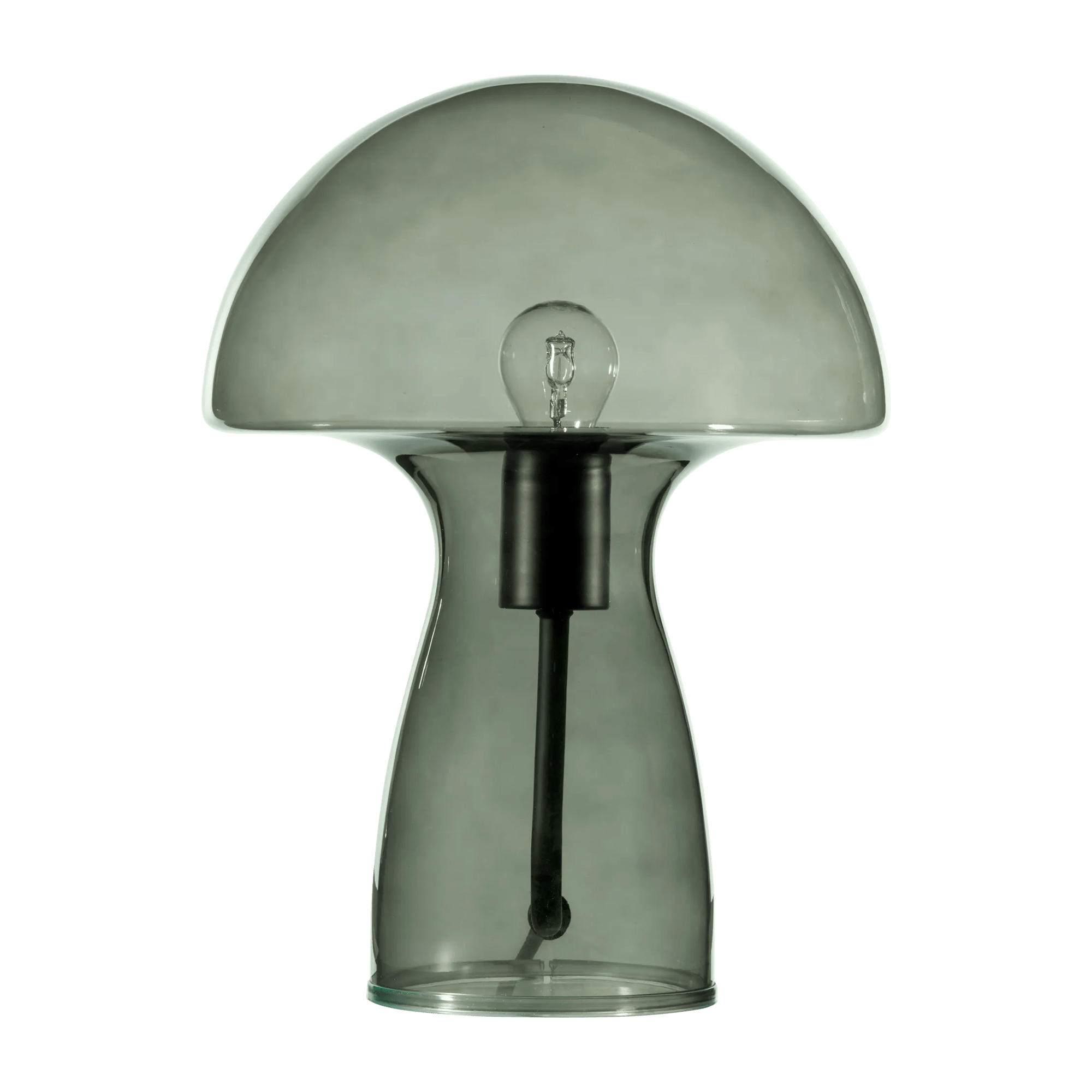Lampe de table en verre champignon Vert