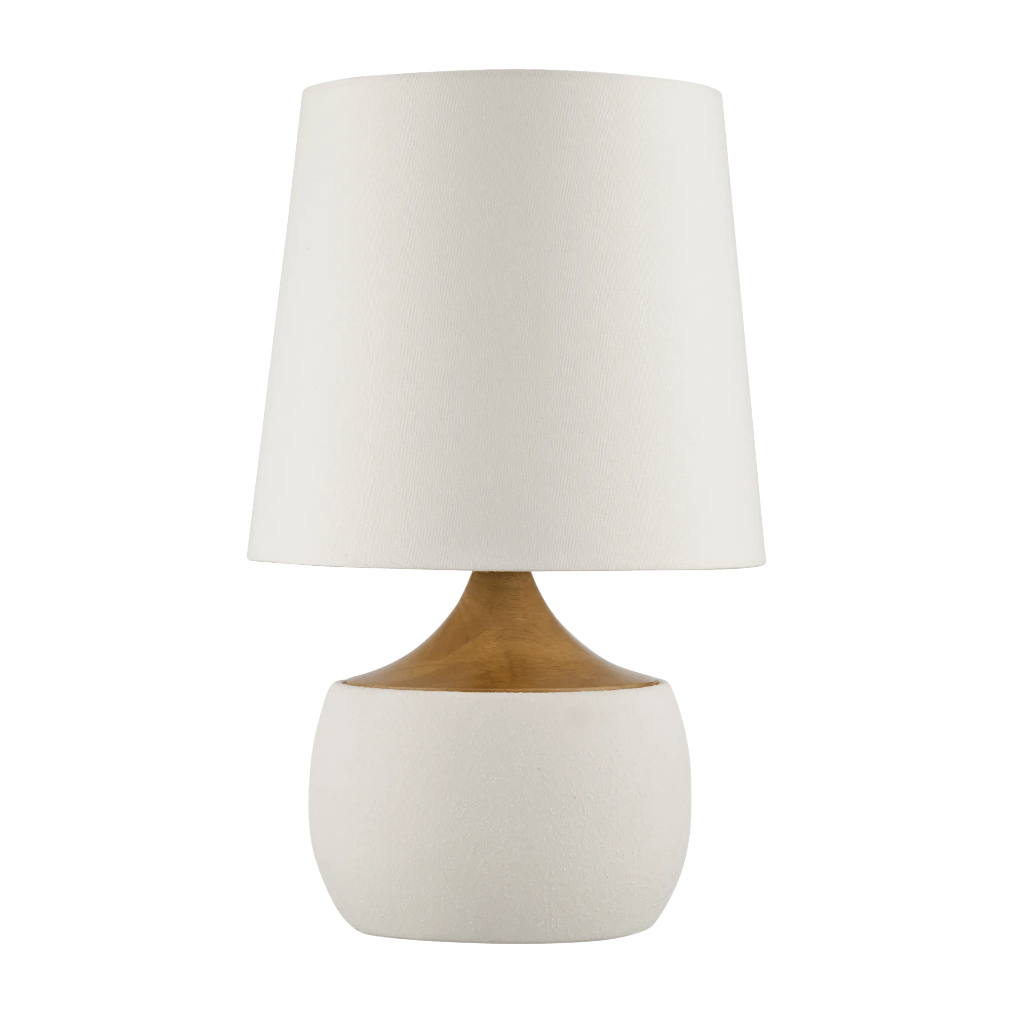 Lampe de table en céramique et en bois