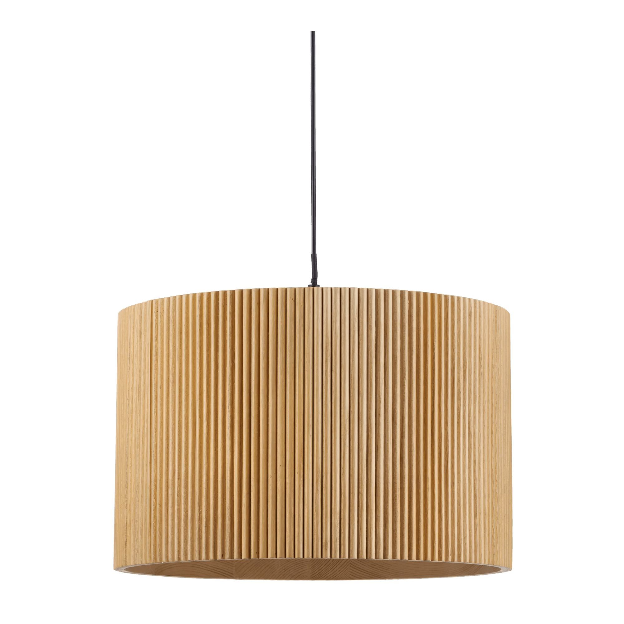 Lampe de plafond en bois rainuré