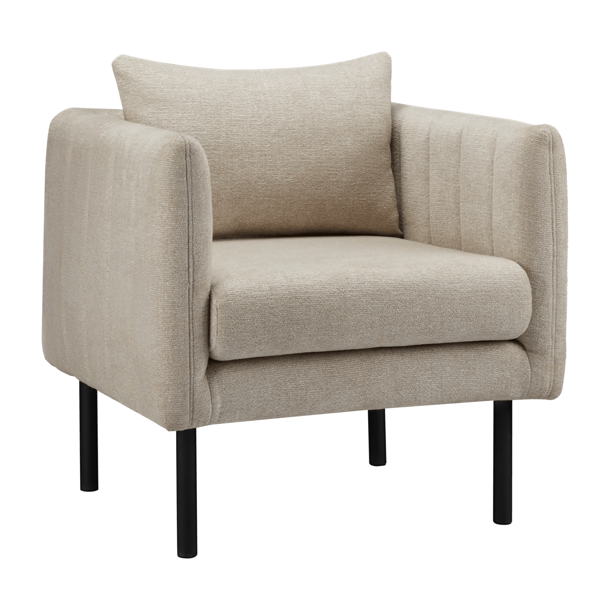 Fabric and Metal Accent Chair