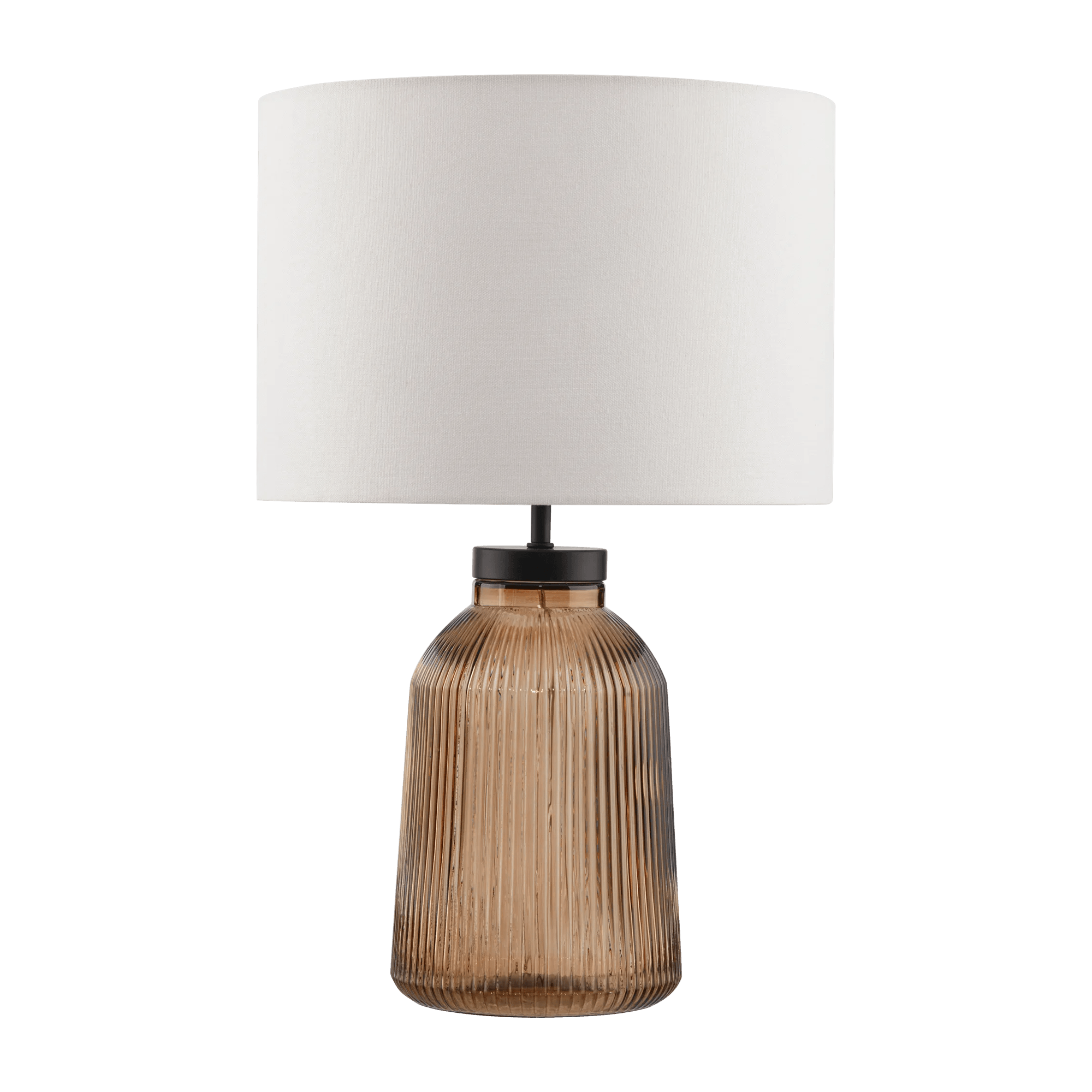 Glass Ribbed Table Lamp