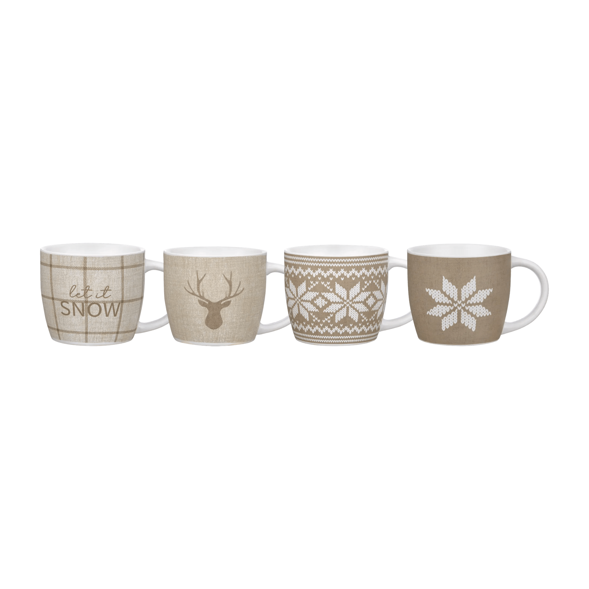 Set of 4 Winter Mugs