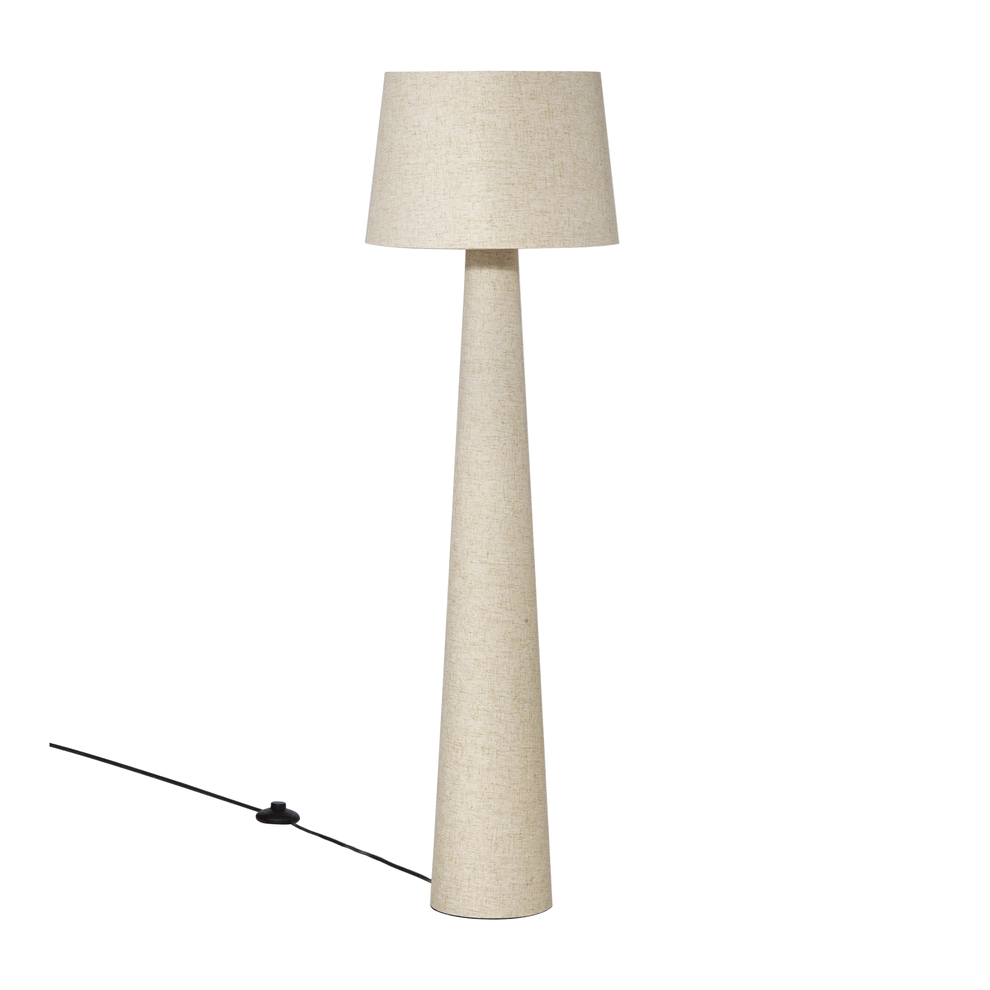 Lampe sur pied en tissu de lin