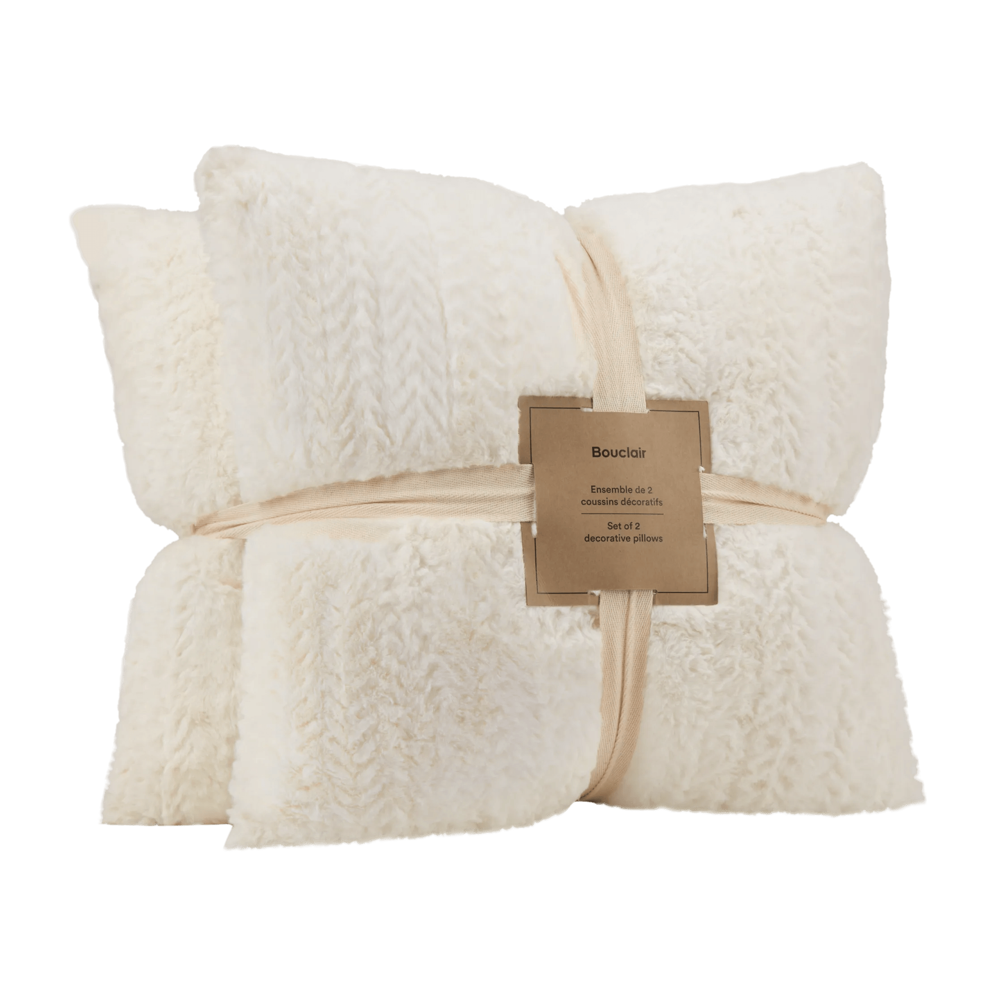 Ensemble de 2 coussins décoratifs Ellyn Blanc Cassé