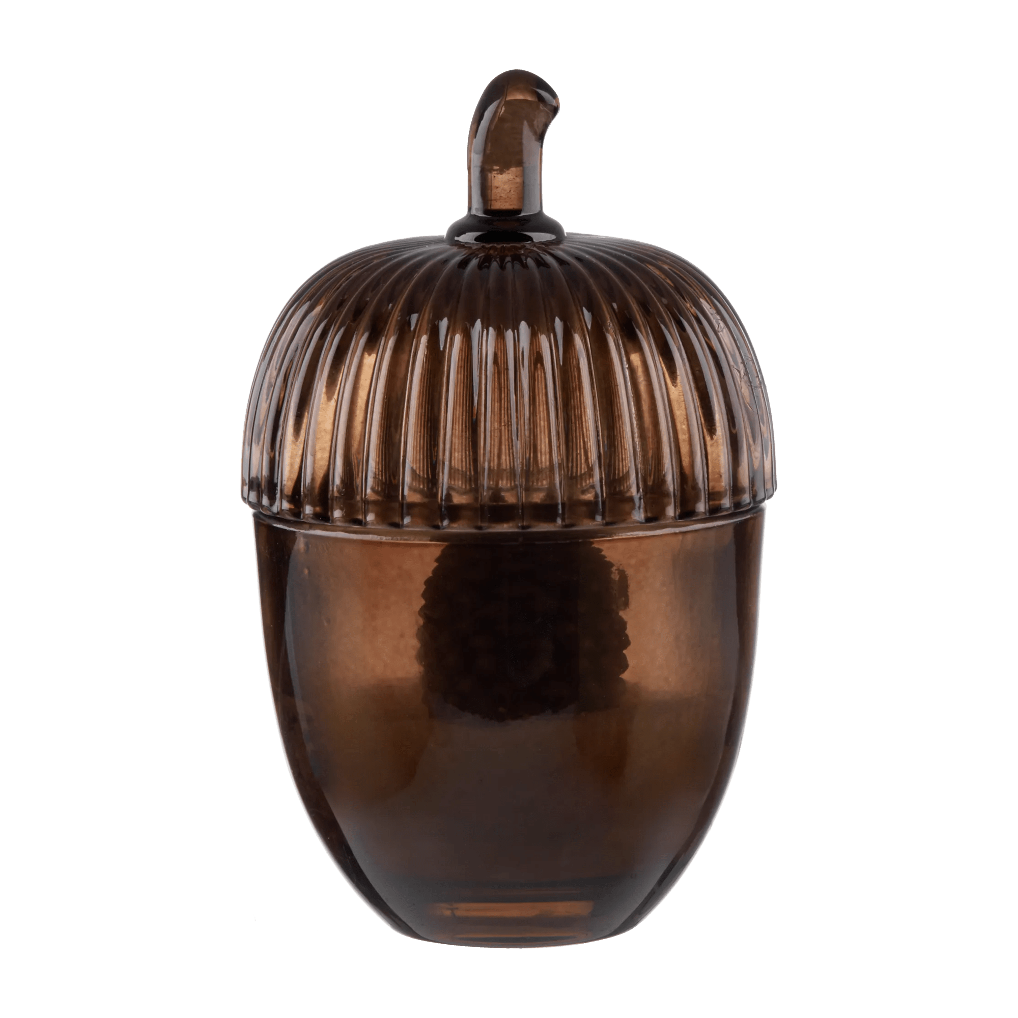 Bougie en verre gland