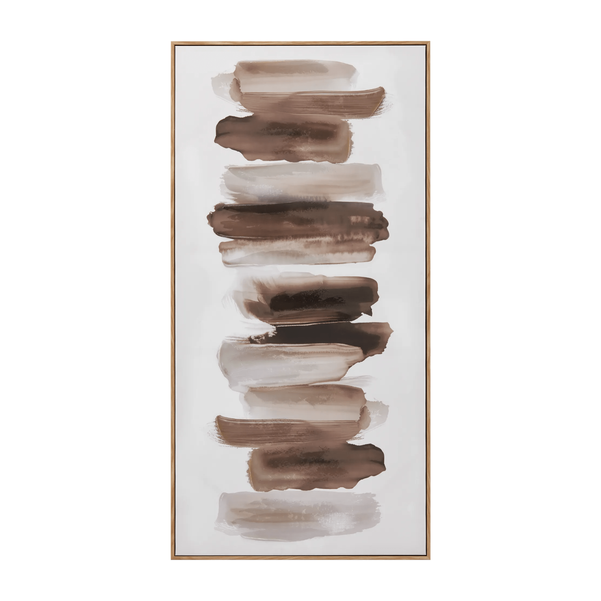 Brown Strokes Framed Art