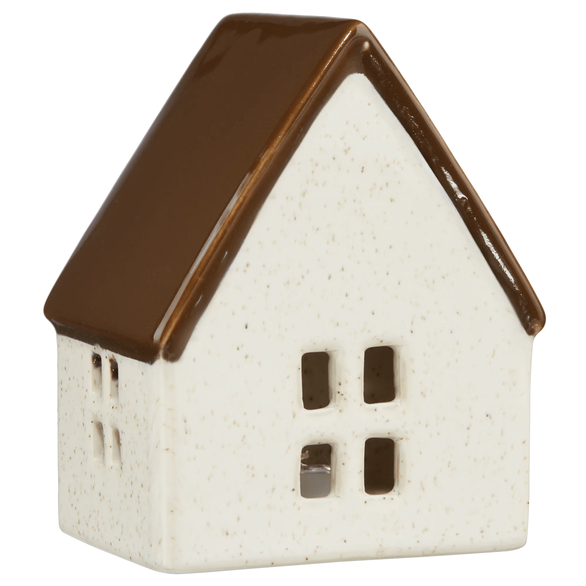 Maison décorative en céramique DEL courte