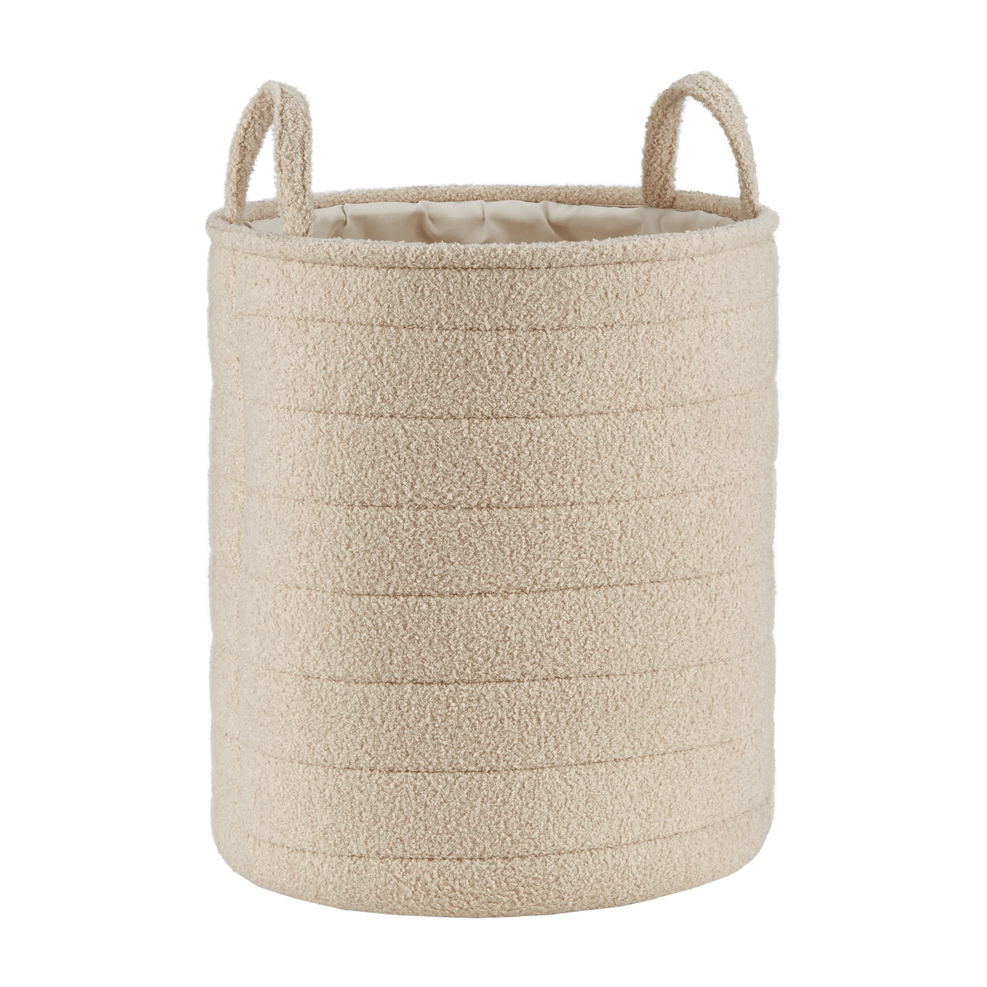 Panier en bouclé matelassé