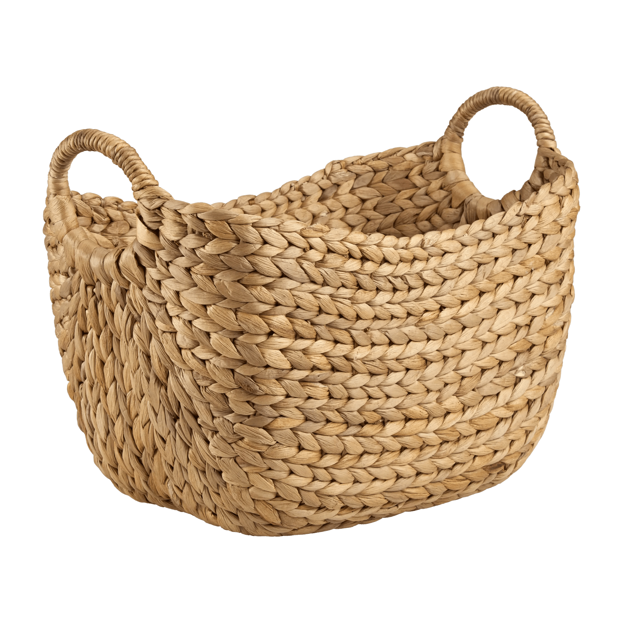 Panier en jacinthe d'eau avec poignées
