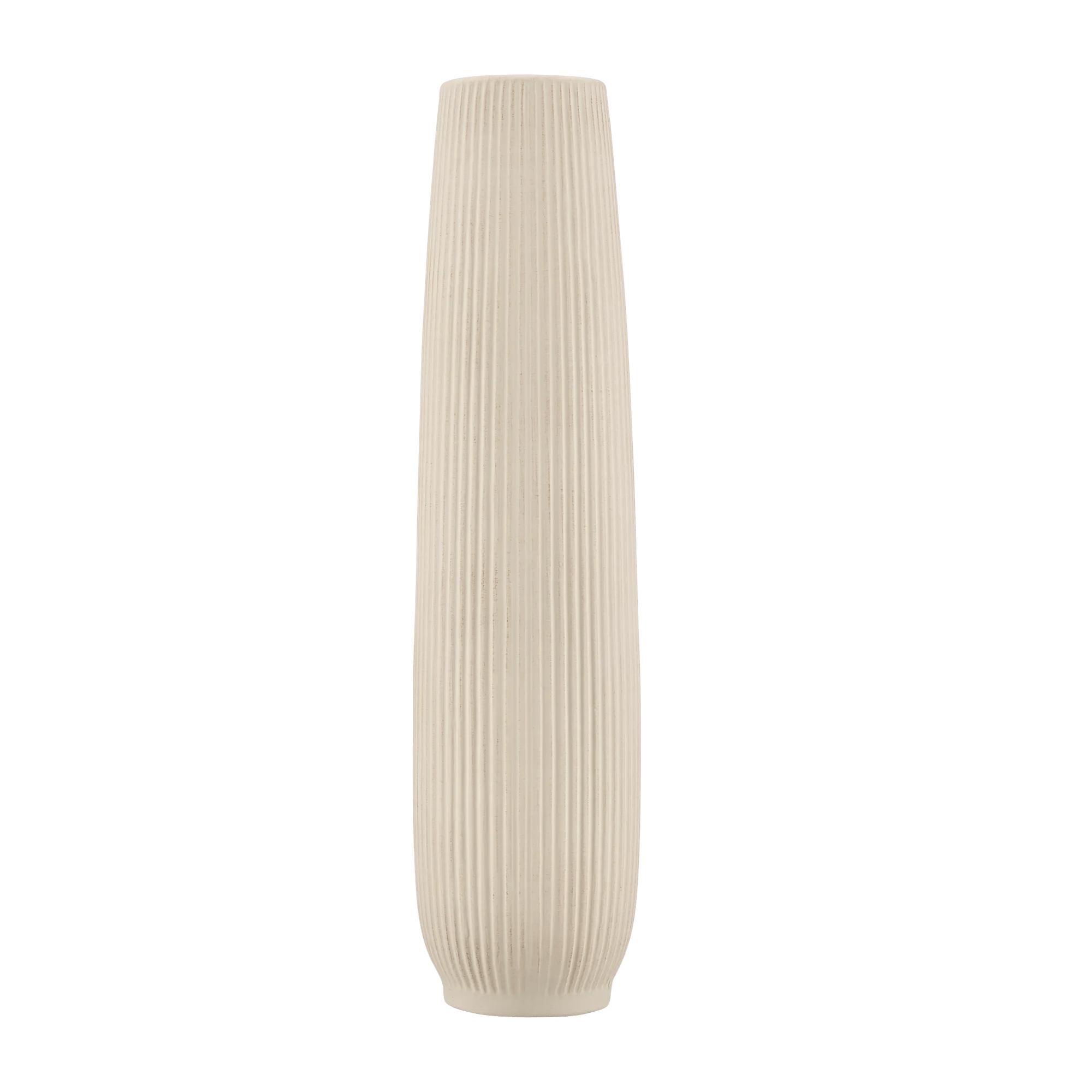 Ribbed Ceramic Floor Vase