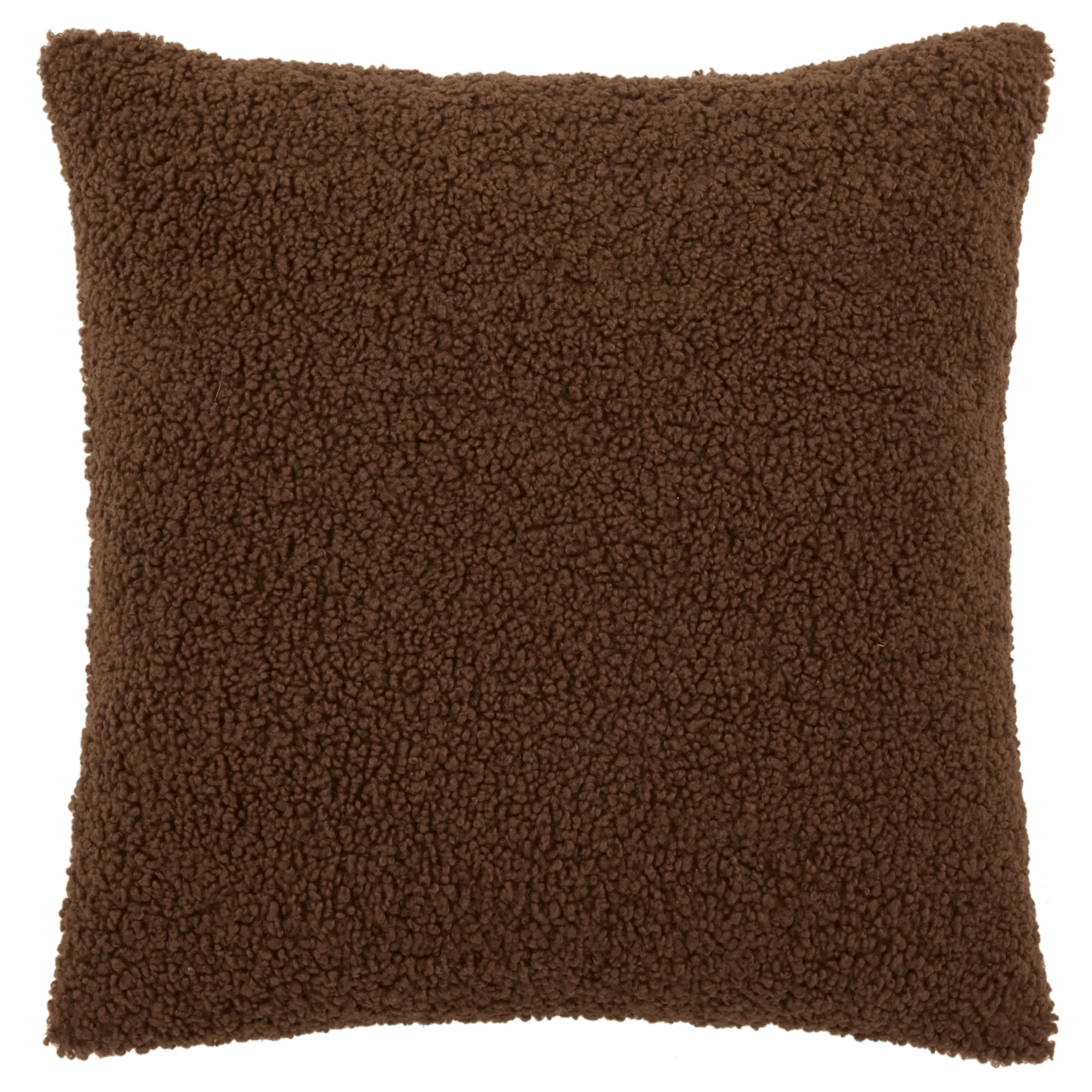 Brown Doodle Boucle Decorative Throw Pillow
