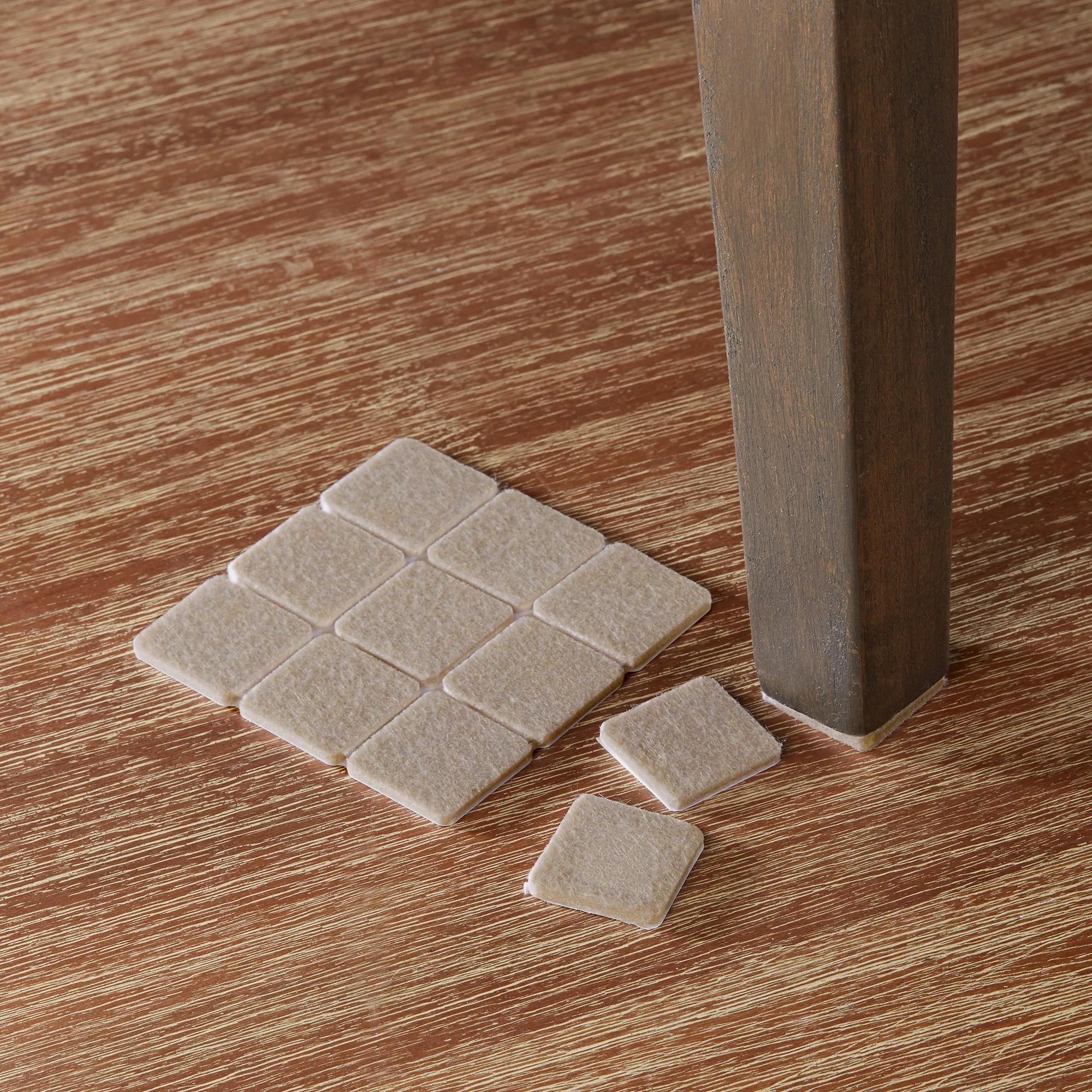 Ensemble de 18 protecteurs de plancher carrés en feutre