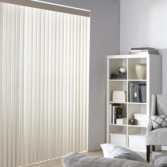 PVC Vertical Patio Blind White - 3.5 Slats
