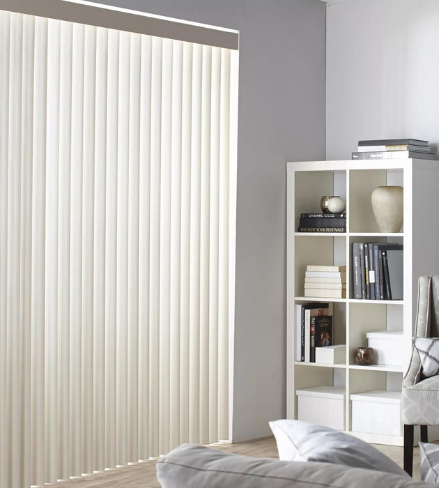 PVC Vertical Patio Blind White - 3.5 Slats