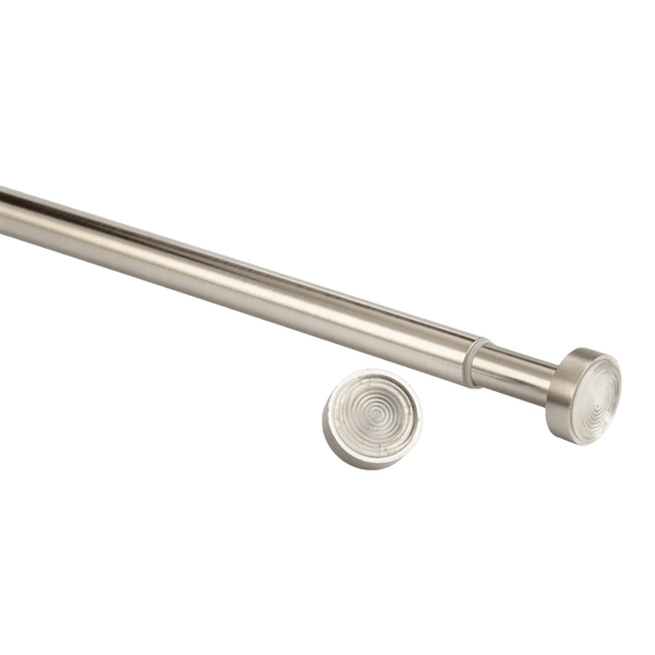 Tringle à Rideau Télescopique Nickel Brossé – Longueur Réglable 40-71 Cm – Montage Sans Perçage – Design Moderne Pour Fenêtre, Porte Coulissante