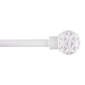 White Geometric Curtain Rod Set - Diameter 13/16mm