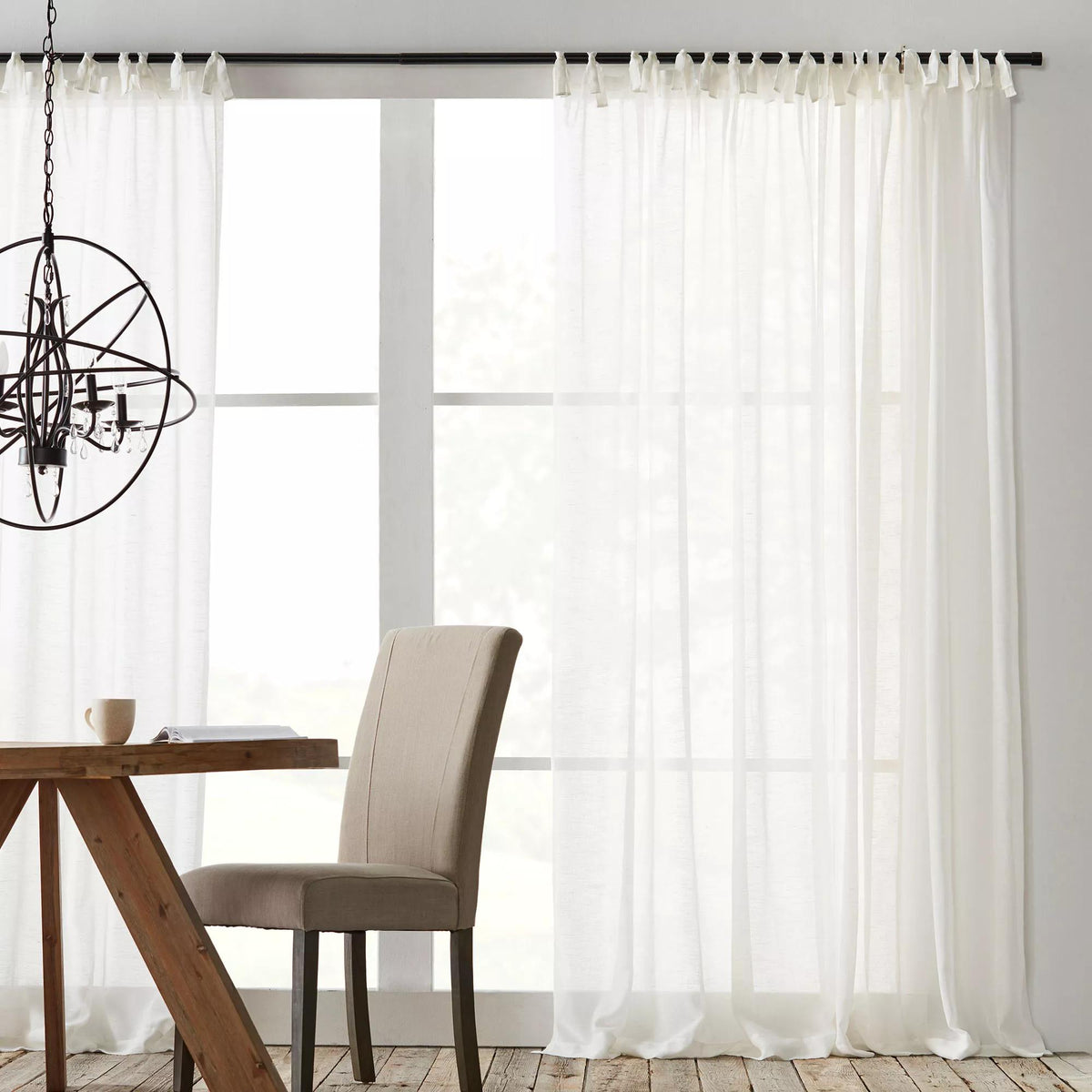 Tringle à Rideaux Télescopique 70-209 Cm Ø16 Mm Noir Mat - Embouts Design Cage Torsadée + Supports Solides - Chambre, Salon, Cuisine