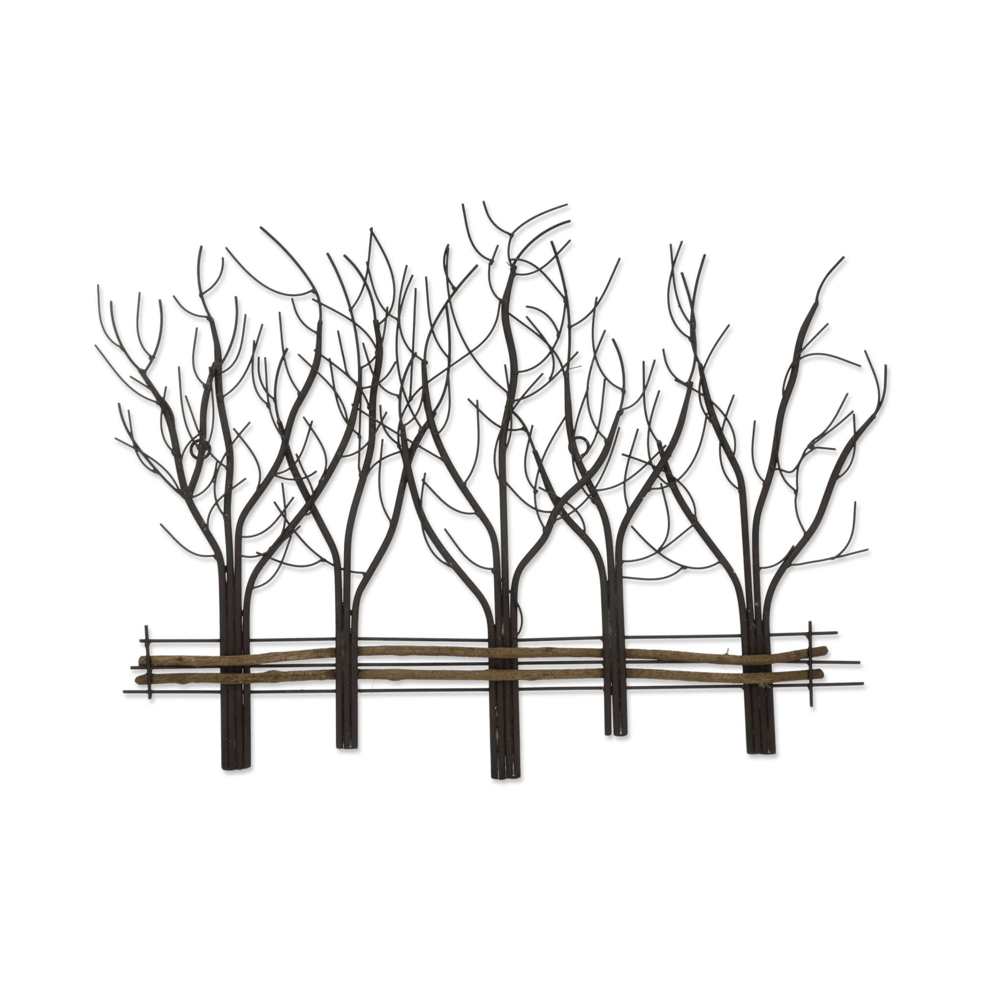 Art mural branches en métal