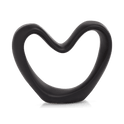 Black Decorative Ceramic Heart