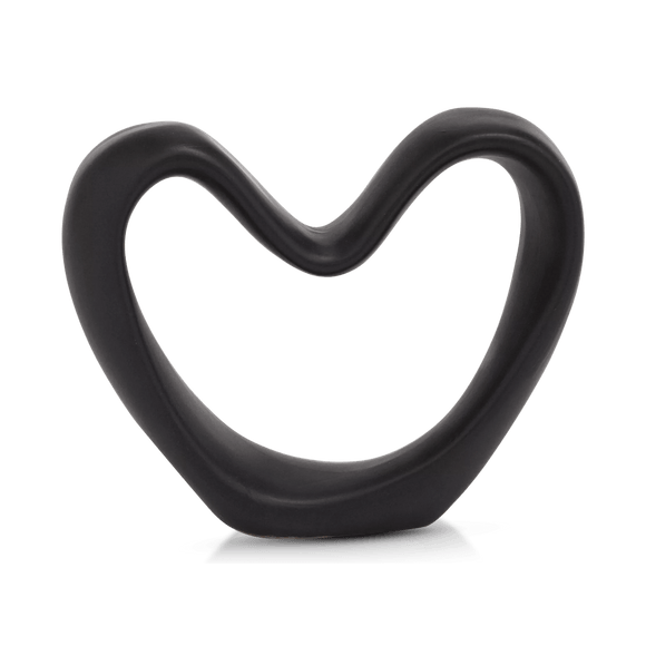 Black Decorative Ceramic Heart