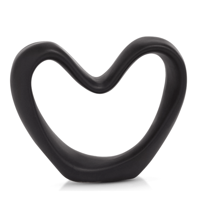 Black Decorative Ceramic Heart