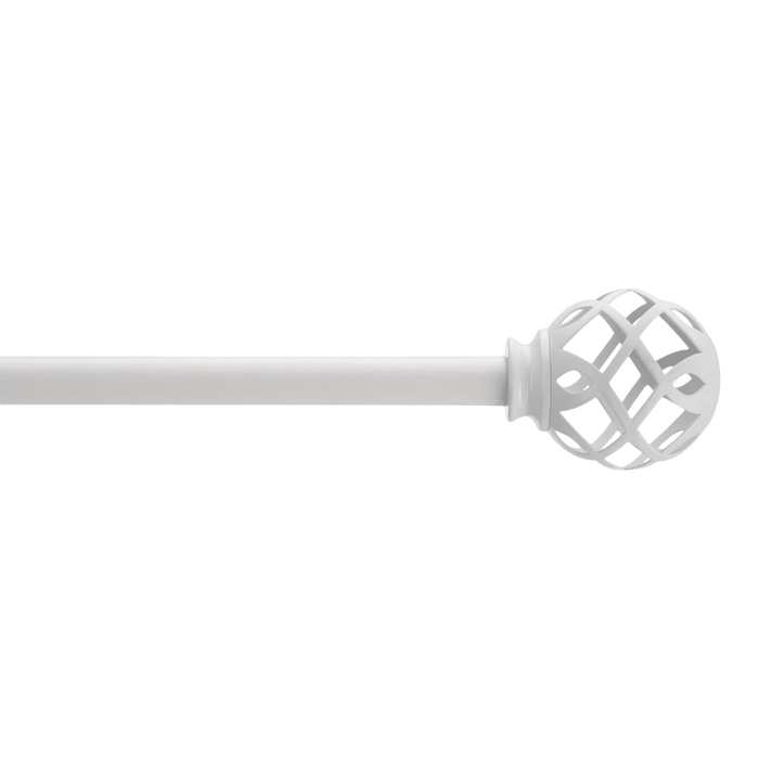 White Curtain Rod Set - Diameter 5/8 mm