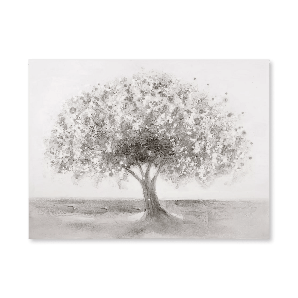 Oil Painted Embellished Tree Canvas – Bouclair