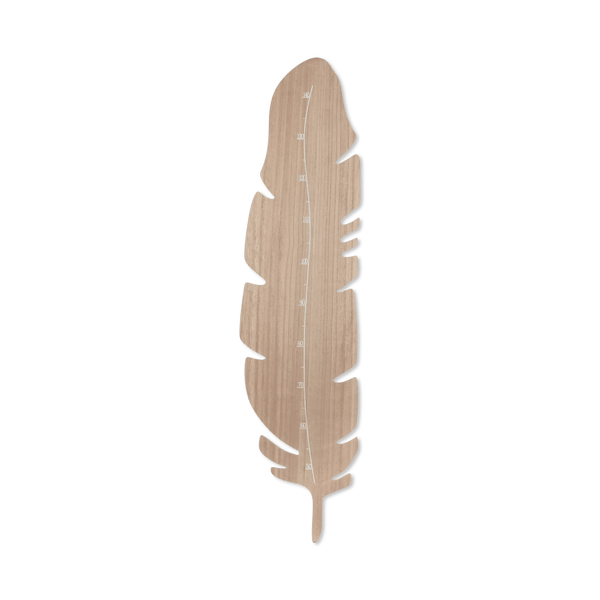 Wooden Feather Shaped Growth Chart
