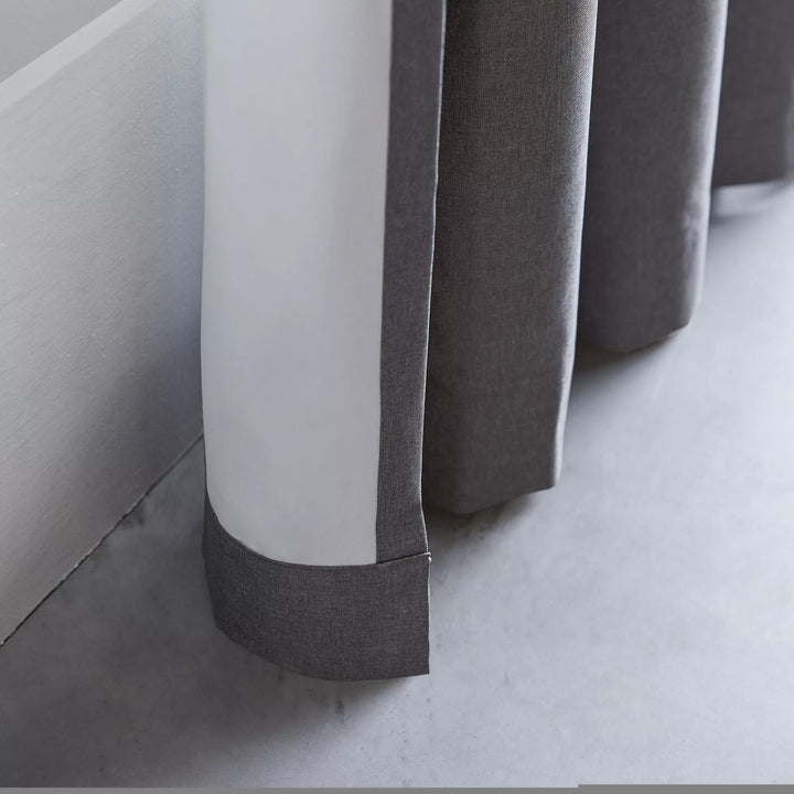 Rideau coupe-lumière Chambray Gris Charbon