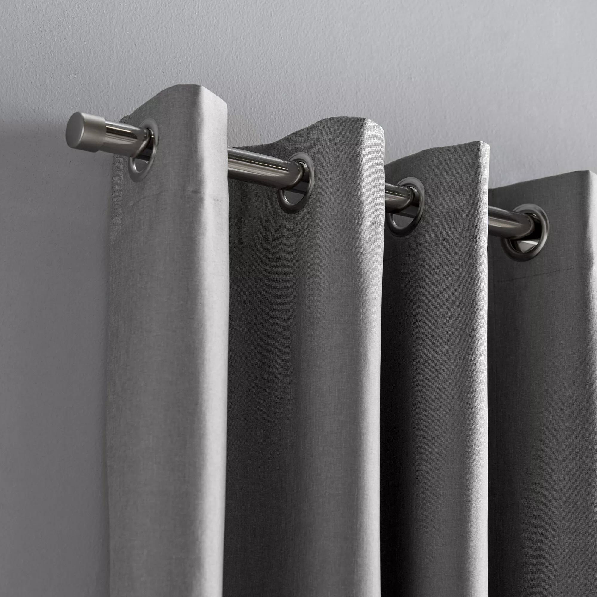 Rideau coupe-lumière Chambray Gris pâle – Bouclair
