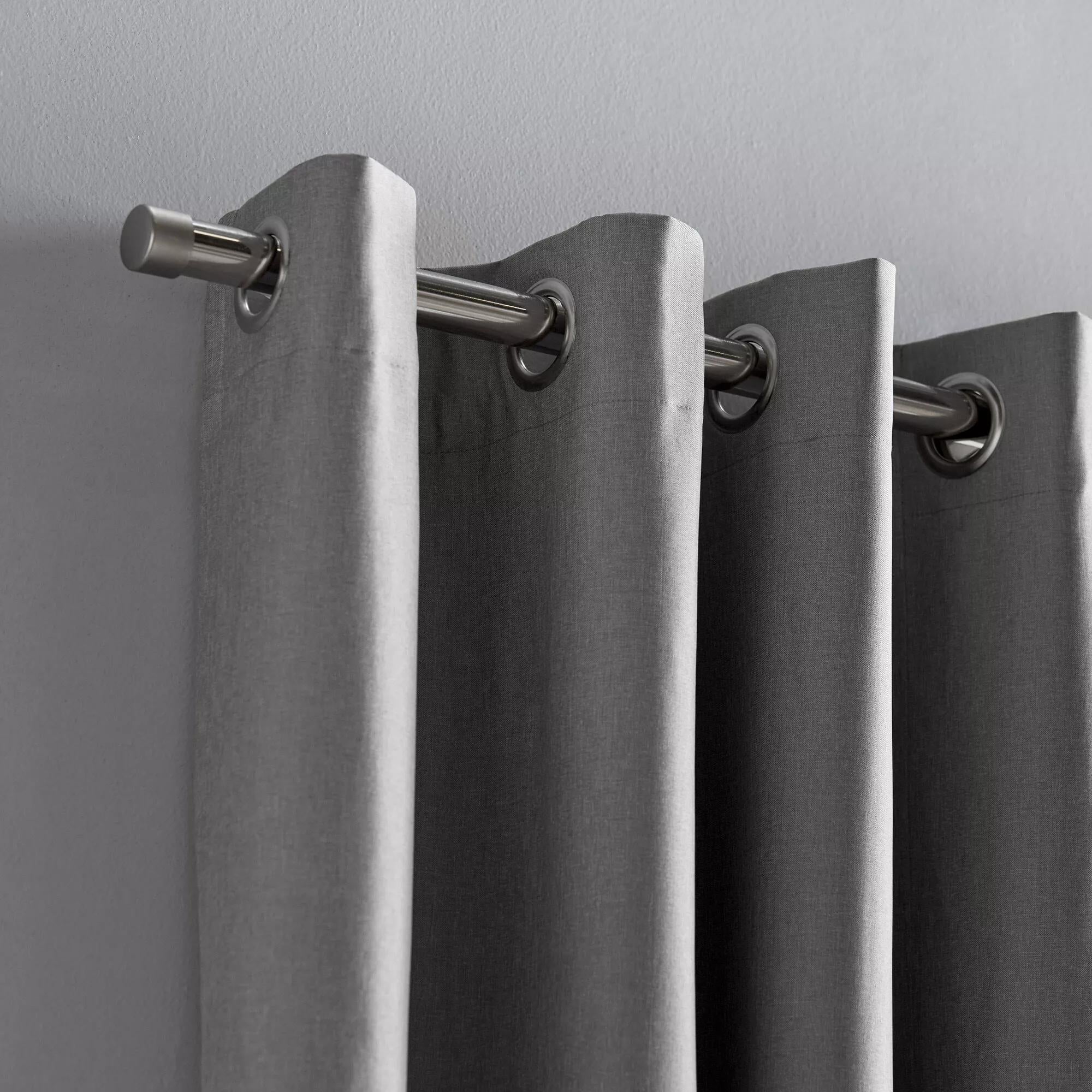 Light Grey Chambray Blackout Curtain