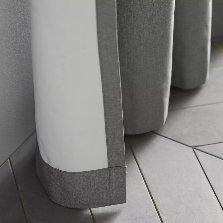 Rideau coupe-lumière Chambray Gris Pâle