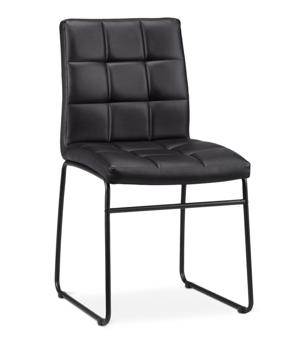 Faux Leather and Metal Dining Chair