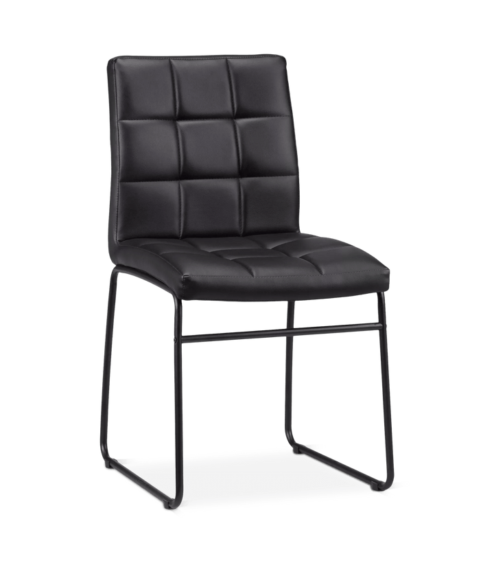 Faux Leather and Metal Dining Chair
