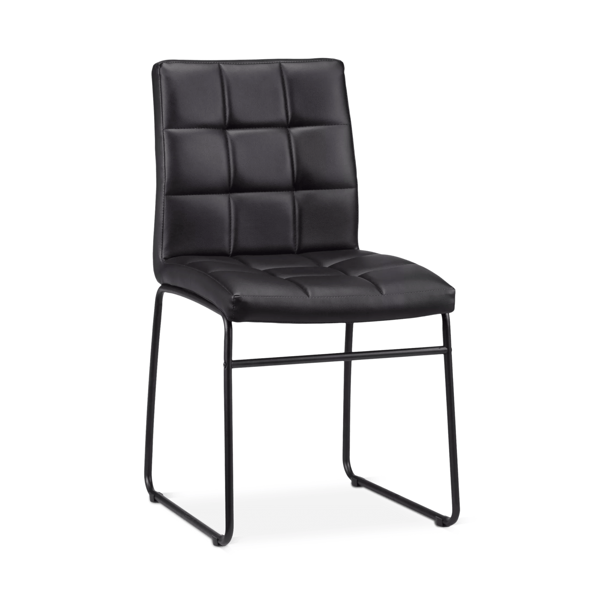 Faux Leather and Metal Dining Chair