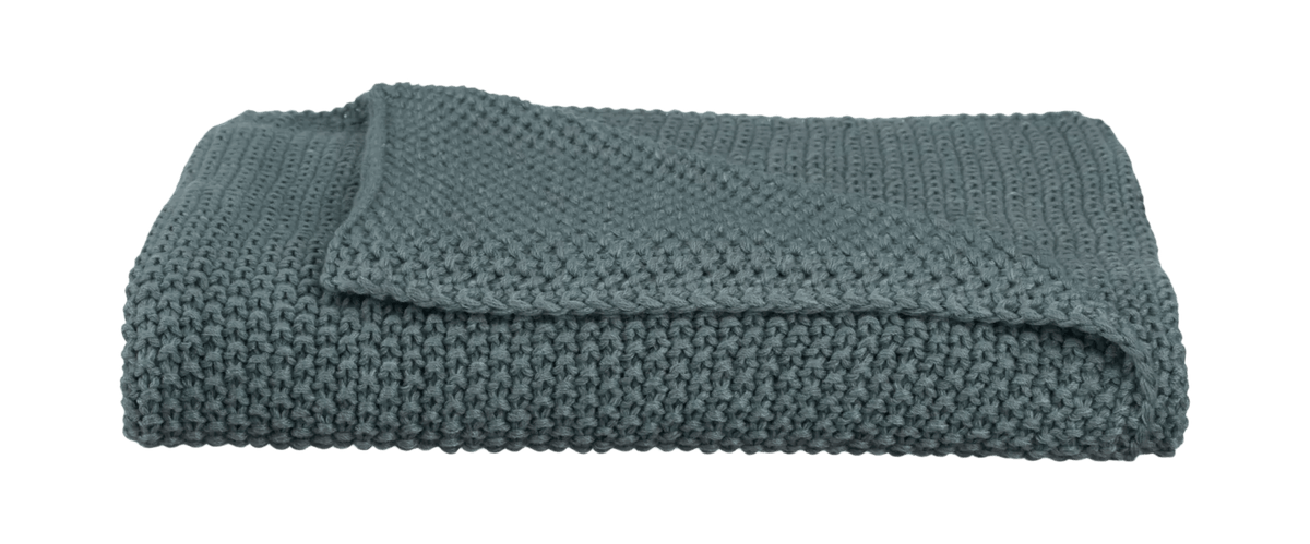 Teal Dalya Knit Throw