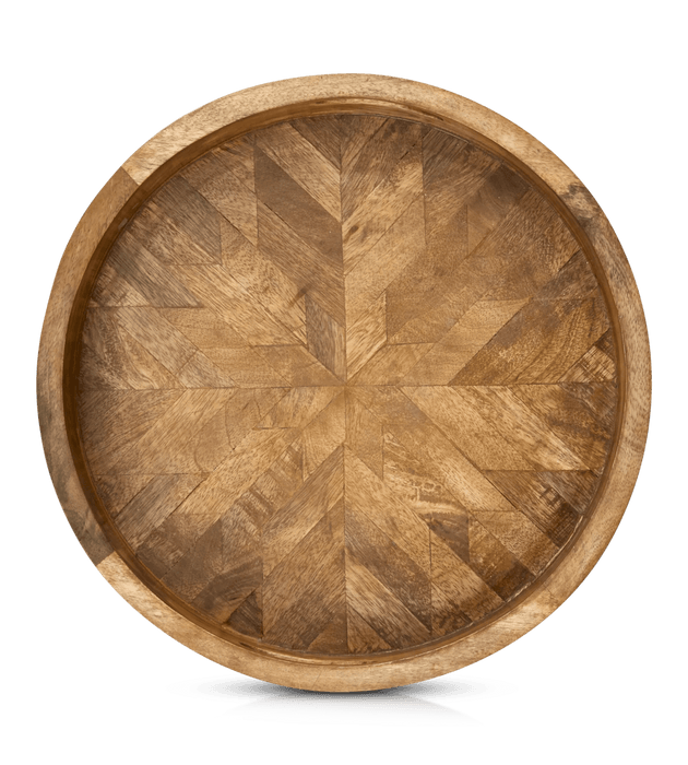 Round Mango Wood Tray