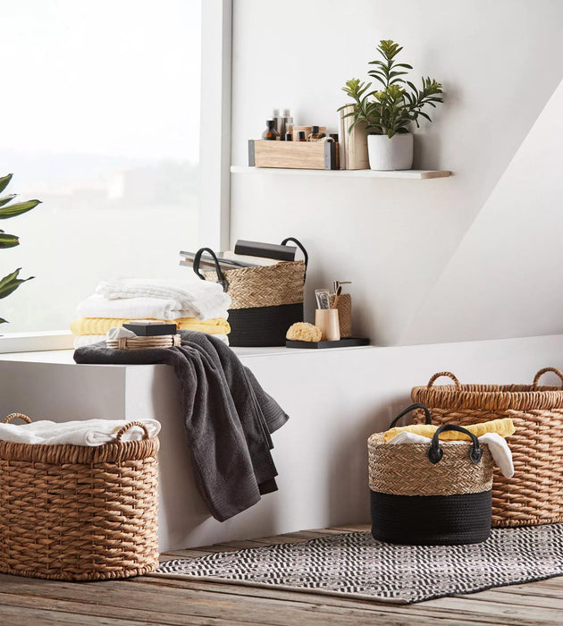 Natural Fiber Oval Storage Basket