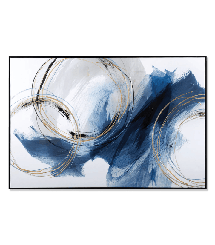 Gel-Embellished Abstract Framed Art