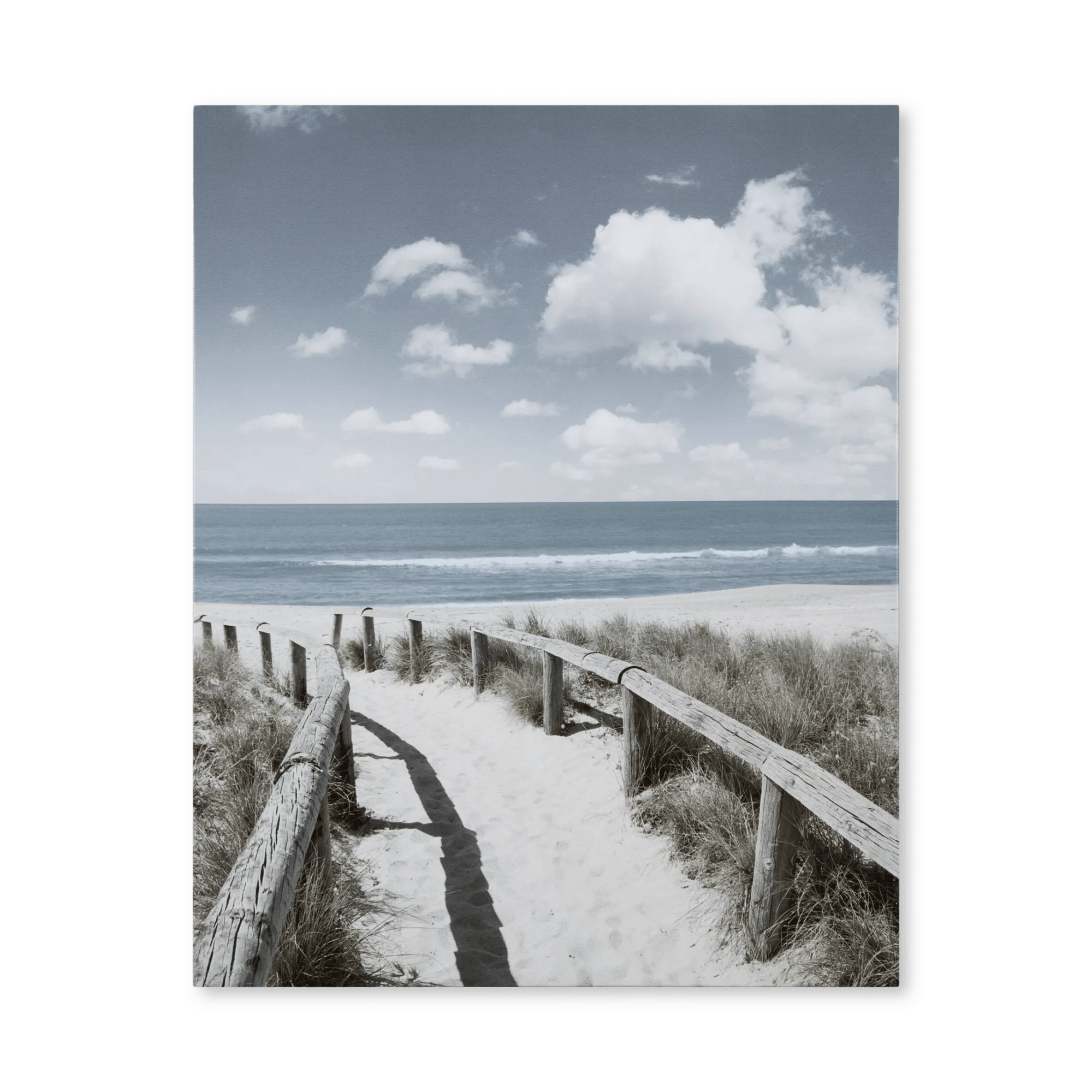 Tableau imprimé chemin vers la plage
